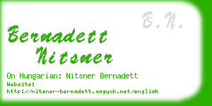 bernadett nitsner business card